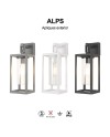 ALPS * APLIQUE 1L E27 IP65 GRIS OSCURO